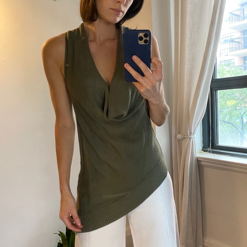 Club Monaco green shawl top